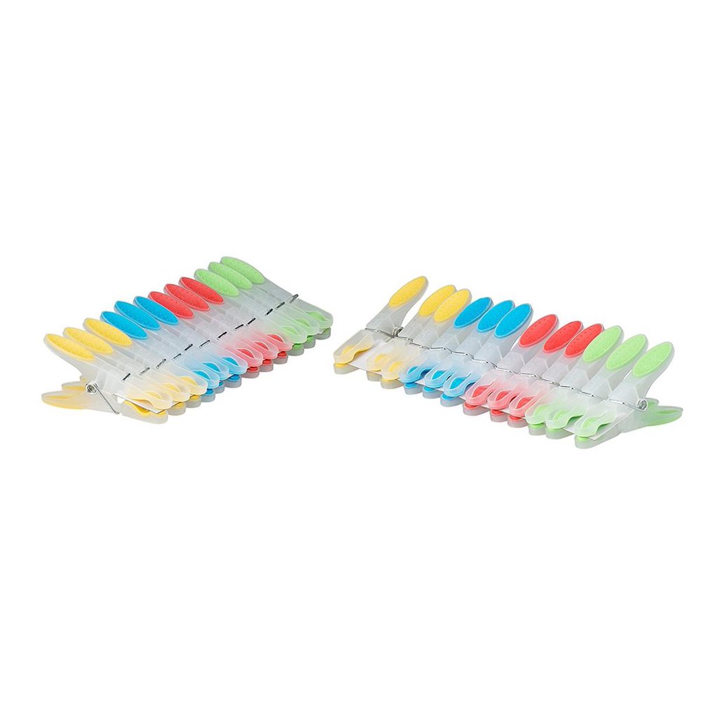 Greenco Plastic Clothespins with Spring (Multicolor, 24 Pack) Walmart