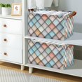 thumbnail image 2 of Yayeee Foldable Storage Basket for Shelves with Handles Set of 2 Waterproof Cloth Bins, Colorful Art Pattern, 2 of 7