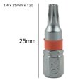 thumbnail image 3 of 4Pcs Magnetic T6-T40 Hex Head Screw Driver Bit 1/4Inch Hex Shank 25Mm Spanner, 3 of 5