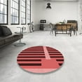 thumbnail image 4 of Ahgly Company Machine Washable Indoor Round Transitional Red Area Rugs, 6' Round, 4 of 7