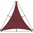thumbnail image 4 of Vela de Sombra Tela de Sombra Triangular Poliéster Impermeable Anti-UV para Acampar al Aire Libre Jardín Tela de Sombrilla para Patio (Rojo Oscuro) 3 * 3 * 3 m, 4 of 4