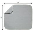 Kitchen Basics Reversible Microfiber Dish Drying Mat Gray 16" x 18