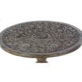 thumbnail image 5 of DecMode Mango Wood Traditional Carved Floral with Exposed Wood Grain Accent Table 17"W x 21"H, with a Dark Brown Finish, 5 of 11