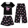 thumbnail image 2 of Gaexia Christmas Kids Silk Sets 3 Piece Girls Boys Satin Set Button-Down Soft Short Sleeve Shorts Pants 3pcs, 2 of 8