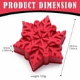 thumbnail image 3 of AKEGAMN Silicone Loaf Tins Snowflake Cake Silicone Bread Non Stick Baking Tools Diy 3D Large Christmas Snowflake Cake For Baking Non Stick Shapes Cake Pan (Red）, 3 of 9