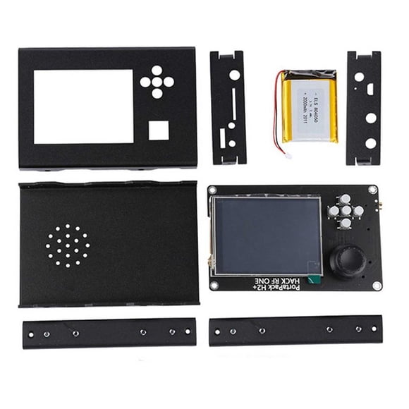 Portapack H2 Pantalla TáCtil Lcd de 3,2 Pulgadas + Caja de Aluminio + BateríA de 2000 Mah para One Sdr (Negro)