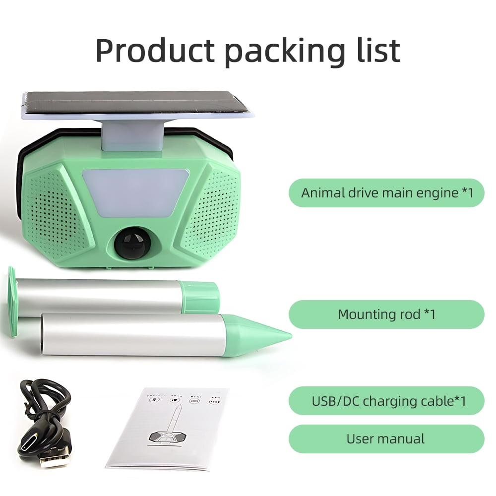 Driving device,110° Pir Auto Squirrel Animal Voice Alarm Rod Auto With Solar Mole Ip66 Waterproof Mole Pest Animal Ip66 Waterproof 110° With Leds Voice Mole Pest