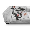 thumbnail image 3 of Rowan Soft Flannel Fleece Throw Blanket, Street Lantern Among Snowy Rowan Branches Christmas Winter Season, Cozy Plush for Indoor and Outdoor Use, 70" x 90", Charcoal Grey Orange, by Ambesonne, 3 of 6