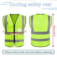 thumbnail image 7 of Cooling Safety Vest with 6 Ice Packs - Reflective Cool Vest with Pockets and Zipper, Ice Vest for Work Hot Weather, 7 of 7