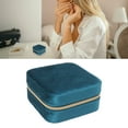 thumbnail image 1 of Caja De Almacenamiento De Joyas De Terciopelo, Organizador De Caja De Joyería De Viaje De Terciopelo Resistente Al Desgaste Protección Completa Humanizada Ahorro De Espacio, 1 of 7