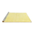 thumbnail image 2 of Ahgly Company Machine Washable Indoor Square Solid Yellow Modern Area Rugs, 5' Square, 2 of 4