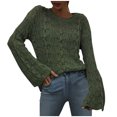 thumbnail image 1 of Tops de Mujer Camisas de Manga Larga Otoño Tallas Grandes Casual Cuello en V Blusa Suelta Estampada Odeerbi ODB148905, 1 of 5