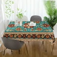 thumbnail image 6 of GZHJMY Persian Carpet Texture Rectangle Tablecloth, Waterproof Stain Wrinkle Resistant Washable Polyester Table Cover for Picnic Dinner Holiday Kitchen Party Decor, 60 x 108 in Home Decor, 6 of 7