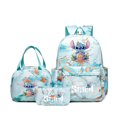 thumbnail image 1 of Mochila colorida Lilo Stitch de 3 uds con bolsa de almuerzo, mochilas escolares informales para niñas y mujeres, conjuntos de estudiantes, 1 of 1