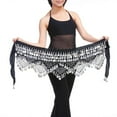 thumbnail image 4 of Belly Dance Waist Chain Black Chain Sequins Silver, 4 of 9