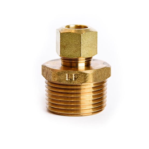 Home Plus 4016600 0.38 Compression x 0.75 in. MPT Brass Connector - Pack of 5