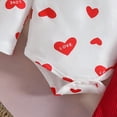 thumbnail image 7 of CAICJ98 Baby Girl Clothes Suspender Skirt Long Sleeve Newborn Ruffled Romper Baby Girl Dress Fall Outfits Infant Girls Gifts Red,Size 12-18 Months, 7 of 7