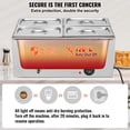 thumbnail image 4 of VEVOR Commercial Electric Food Warmer 4-Pan Countertop Buffet 15.9QT Bain Marie, 4 of 9
