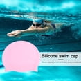 thumbnail image 2 of Gorro de silicona para piscina, gorro de traje de baño elástico de talla única, cómodo para deportes acuáticos Hugtrwg  Para estrenar, 2 of 9