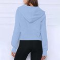 thumbnail image 3 of WEAIXIMIUNG Chandails en Molleton Graphiques pour Femmes Robe Chemise à Boutons Manches Longues Poches Taille Couleur Unie Longueur Midi, 3 of 5