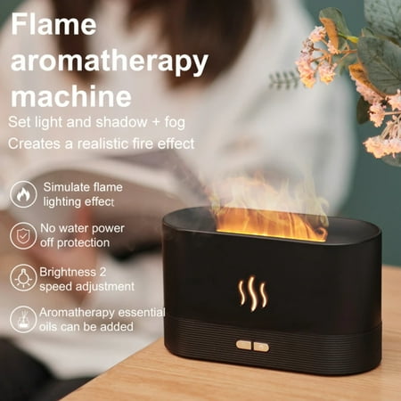 

DFDIEJZ Experience ultimate relaxation with this sleek and stylish USB powered simulation flame LED night light and 180ML water tank humidifier. Transform your bedroom or office into a co
