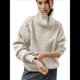 thumbnail image 2 of Suéteres de Mujer Otoño Invierno 2025, Jersey Informal de Punto con Cremallera de un Cuarto de Pulgada, Jersey de Punto de Diamante Albaricoque M, 2 of 9