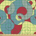 thumbnail image 2 of Abstract Sofa Upholstery Fabric by the Yard, Rhythmic Modern Spiral Mollusk Formed Shapes with Dotted Striped Illustration, Decorative Fabric for DIY and Home Accents, Multicolor by Ambesonne, 2 of 5