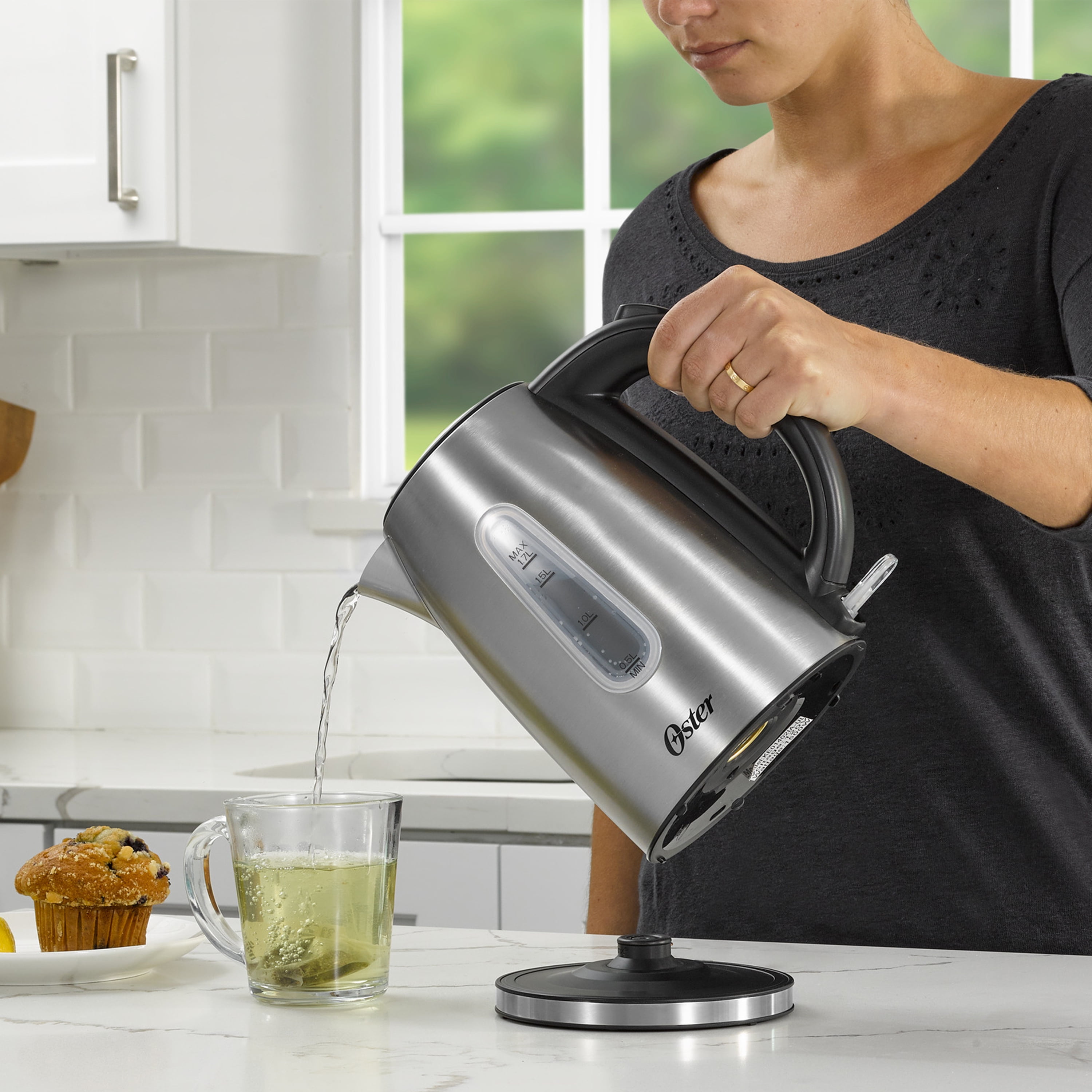 Oster Electric Kettle, Stainless Steel, 1.7-L, 1 Count