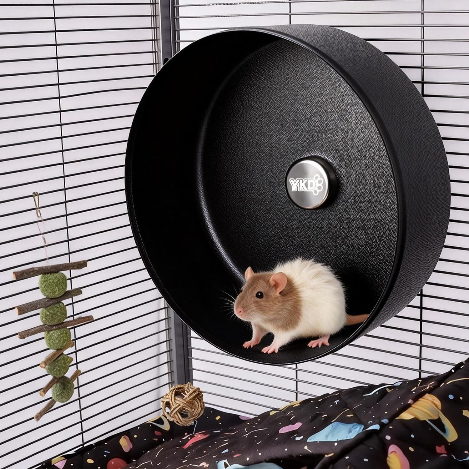 11.8" Silent Hamster Exercise Wheel, Aluminum Alloy Noiseless Running Wheel for Syrian Hamsters, Fancy Rat, Hedgehogs and Small Pets
