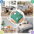thumbnail image 4 of Yellow Lemon Fruit Slices Blue Pattern Square Tablecloth,Waterproof Square Table Cover,Wipeable Spillproof Washable Table Cover for Home Kitchen Party Decor 60"x60"(152x152cm), 4 of 6