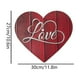 thumbnail image 3 of Letrero de madera con forma de corazón para colgar en la puerta de San Valentín | Decoración colgante para el hogar y la oficina | Decoración rústica de pared | Regalo único para San Valentín, 3 of 4