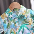 thumbnail image 4 of Fesfesfes Toddler Boys Hawaiian Outfit Kids Baby Boy Printed Tops and Shorts Casual Beach Wear Short-sleeved Dressy Tops and Shorts Clothes Set Summer Saving, 4 of 9