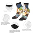 thumbnail image 4 of Saiise Bluey Funny Socks Men Women Adults Novelty Graphic Crew Tube Socks Crazy Design Casual Dress Socks for Sports,Running,Travel, 4 of 7