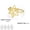 Gold, variant on Hexagonal Star Ring Stainless Steel Inlaid Ring Trendy Fashion Jewelry for Men and Women Electroplated Finish Titanium Steel Ring Star Inlay Statement Ring