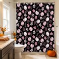 thumbnail image 6 of Pink Pumpkins Fall Shower Curtains for Bathroom, Autumn Thanksgiving Botanical Black Waterproof Fabric Shower Curtain, Decorative Bathroom Curtain for Bathtub, 72"x84", No Hooks Included, 6 of 9