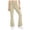 *Beige, variant on Women's High Waisted Stretchy Flare Leg Yoga Pants, Casual Solid Color Trousers with Pockets Black,Women's Plus M
