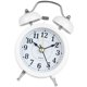 thumbnail image 2 of Bearachild Reloj despertador Retro con campana doble, reloj analógico de Metal silencioso con luz nocturna para de escritorio para el hogar, Electrónica Blanco, 2 of 6