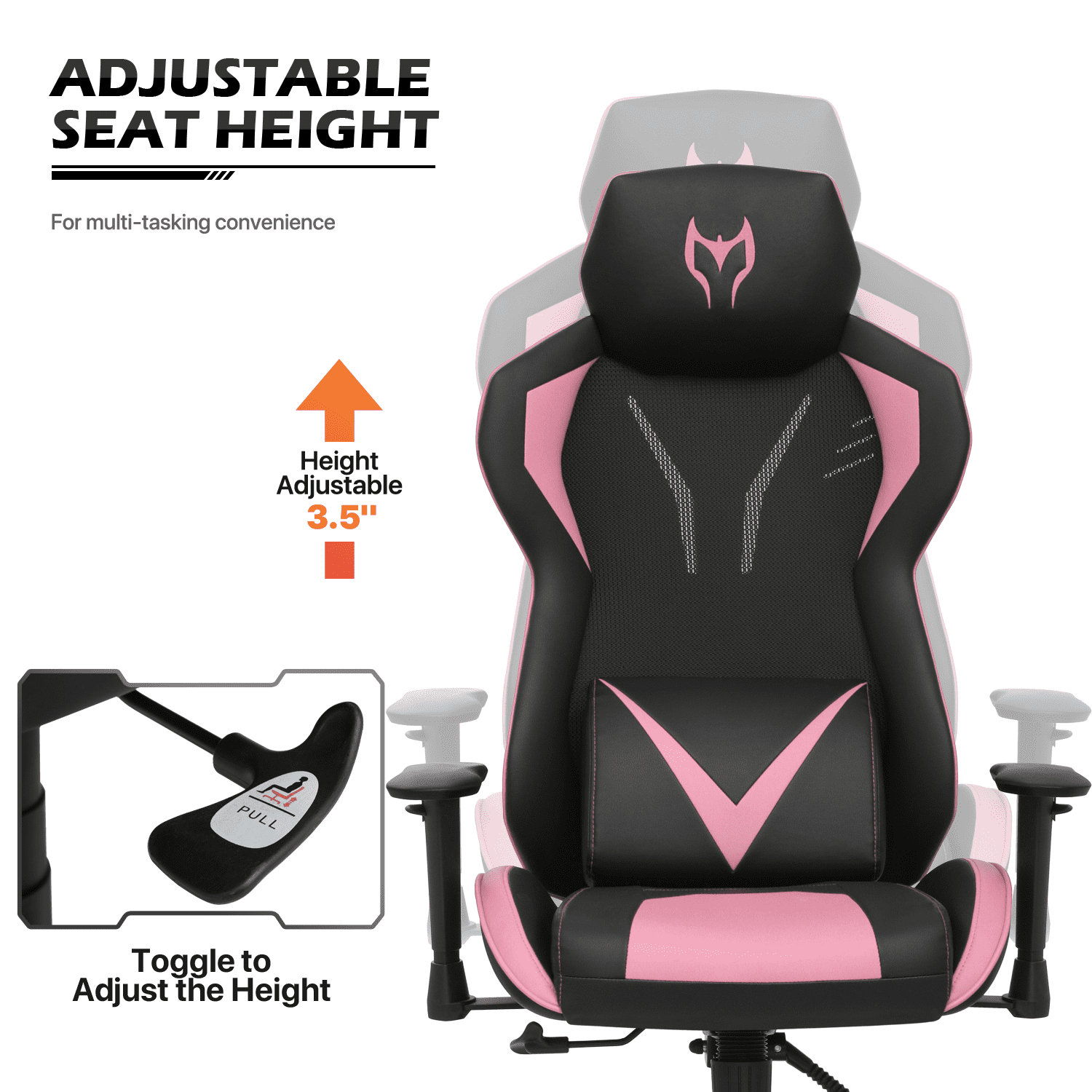 MoNiBloom Ergonomic Gaming Chair with Headrest and Lumbar Support