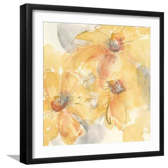 Art.com Golden Clematis II Art Print by Chris Paschke, Black Frame Wall Art, 21" x 21"