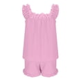thumbnail image 6 of CAIVO Women Summer Solid Color Camisole Pullover Sleepwear Shorts Two Piece Pajama Tops With Bottoms Leisure Homewear, 6 of 6