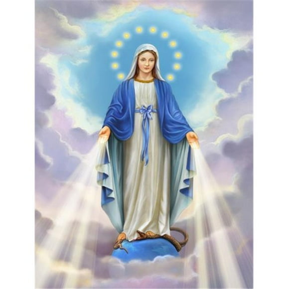 Carolines Treasures APH8805CHF Religious Blessed Virgin Mother Mary Flag Canvas House Size