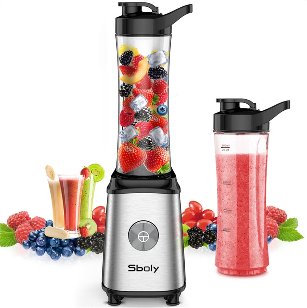 Smoothie Blender Sboly Single Serve Small Blender For Juice Shakes And Smoothie With 2 Tritan Bpa Free oz Blender Cups And Cleaning Brush Walmart Com