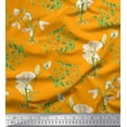 thumbnail image 1 of Soimoi Satin Silk Fabric Leaves & Flower Decor Fabric Printed Yard 42 Inch Wide, 1 of 1