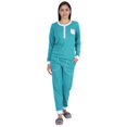 thumbnail image 1 of Inkmeso Womens Nightwear Pajamas Set Sleepwear Long Sleeve Top With Pant, 1 of 7