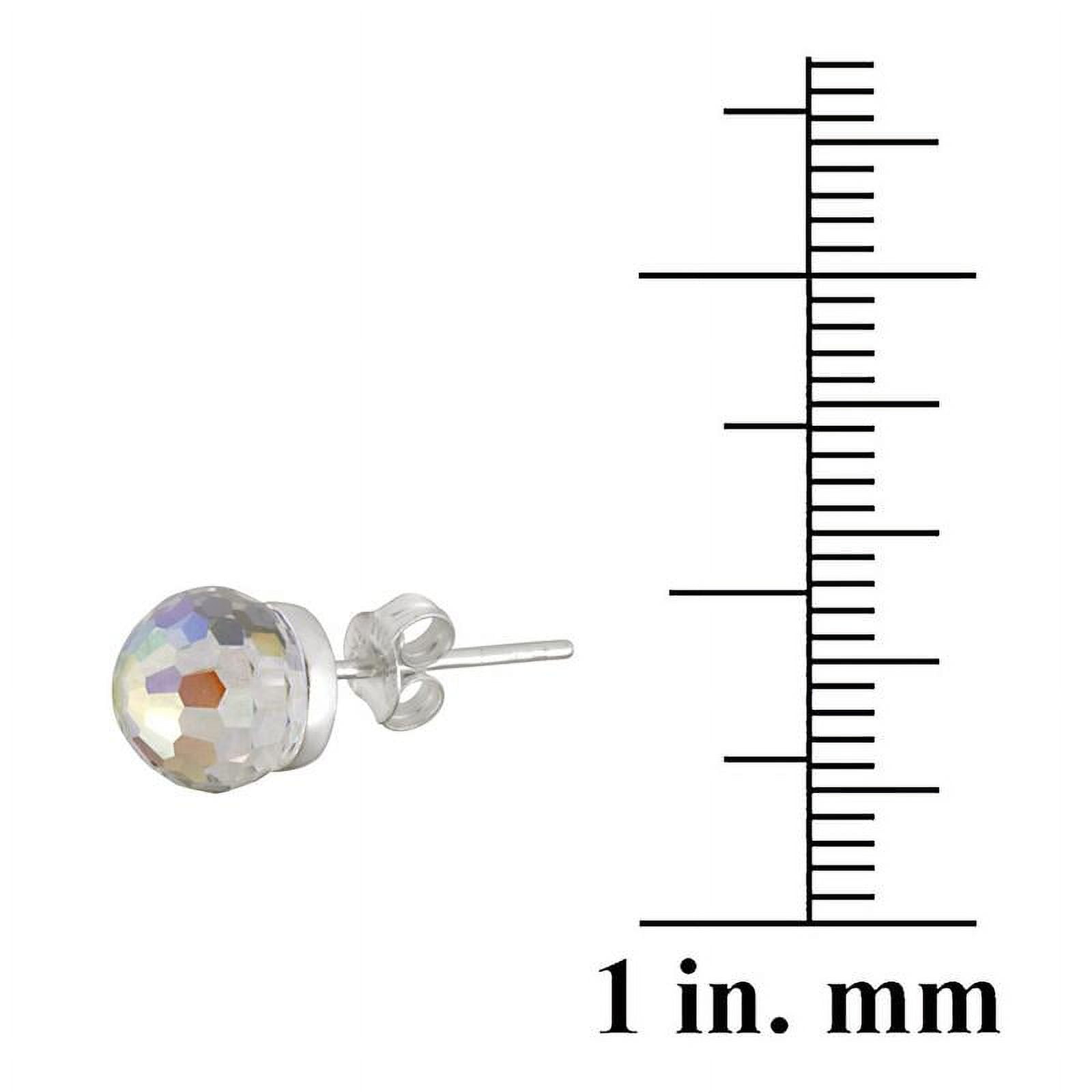 Sterling Silver Swarovski Elements Round Stud Earrings