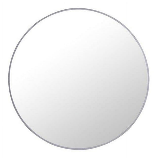 Elegant Lighting MR4036S Miroir Rond Cadre en Métal 28 Po., Argent