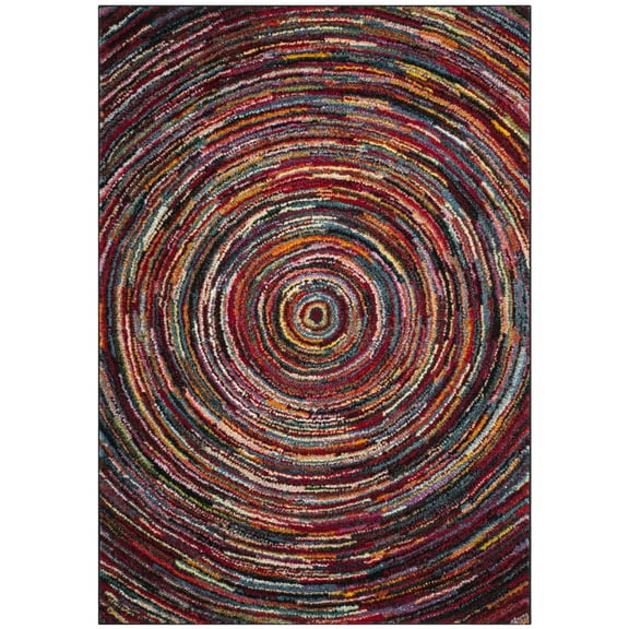 SAFAVIEH Aruba Donnchad Geometric Area Rug, Multi, 6'7" x 9'