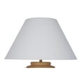 thumbnail image 2 of My Texas House 22'' Table Lamp with White Fabric Empire Shade Transitional Table Light Fixture for Living Room, Bedroom, or Office, Beige, 2 of 8