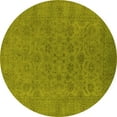 thumbnail image 1 of Ahgly Company Indoor Round Oriental Yellow Industrial Area Rugs, 8' Round, 1 of 4