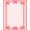 Red White Pink, Pattern 10, variant on ODIKA School Classroom Pencil Coquette Ribbon Border Teacher Preschool Stain Resistant Low Profile for Dorm Room, Small Living Apartment